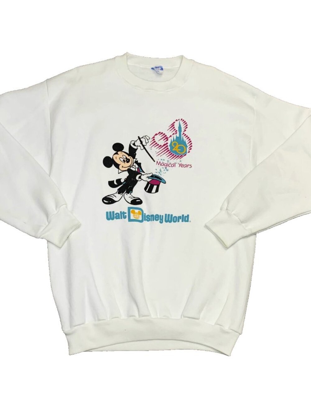 Vintage 1991 Disney 20 Magical Years Mickey Mouse Sweatshirt XL Made USA 90s